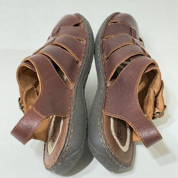 BORN Mens Elbek Fisherman Closed Toe Sandals Sz 13M Brown Buckle Outdoors Clean! main image 3